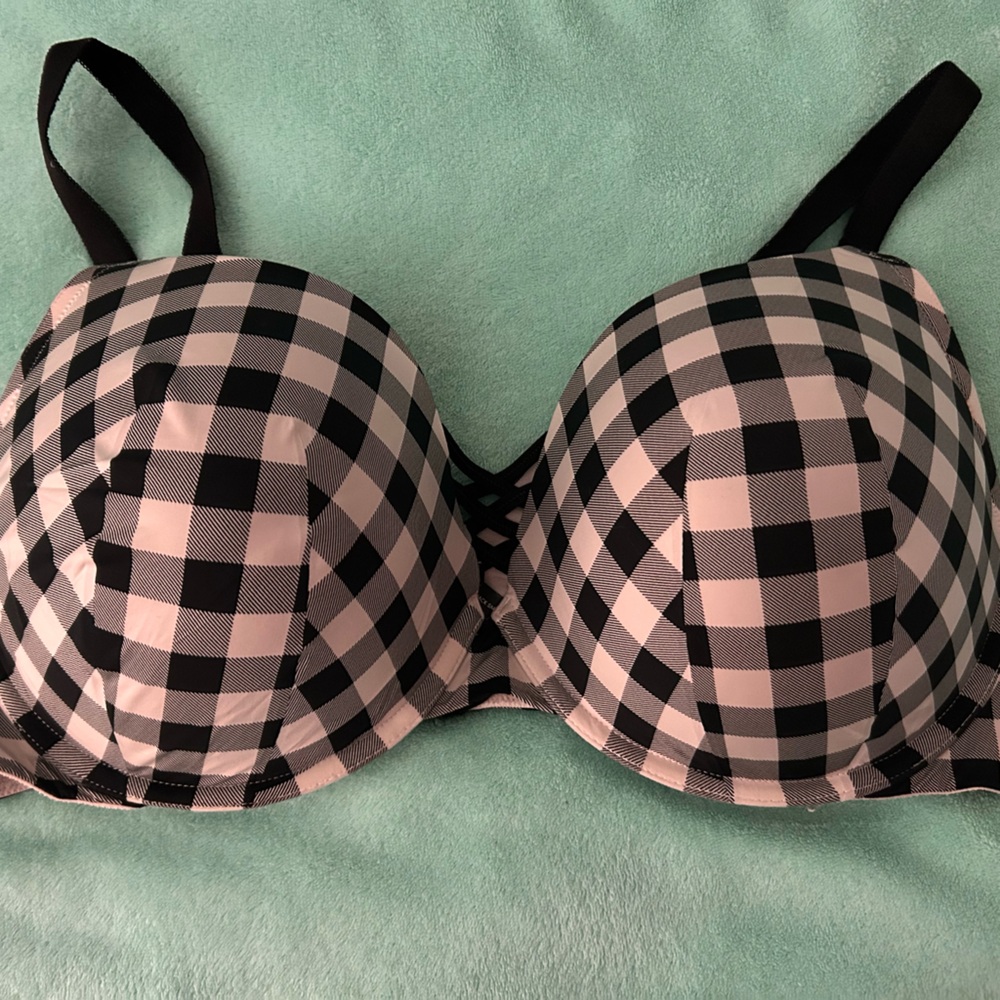 Torrid Black and White Gingham bra